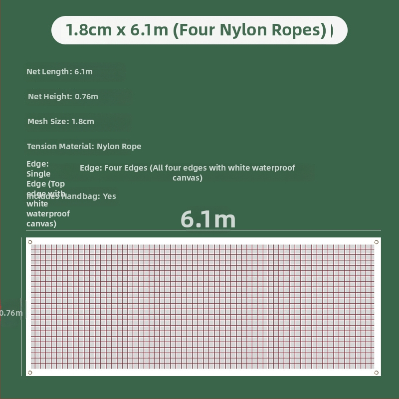 Wei Yan standardna badminton mreža, polipropilen, sklopiva, prijenosna, za unutarnje i vanjske natjecanje