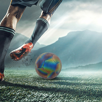 TPU jalgpall, masinõmblus, helendav fluorestseeruv ja peegeldav pind, kohandatud logo