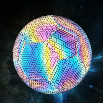 TPU jalgpall, masinõmblus, helendav fluorestseeruv ja peegeldav pind, kohandatud logo