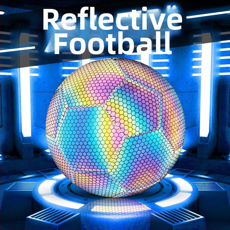 TPU jalgpall, masinõmblus, helendav fluorestseeruv ja peegeldav pind, kohandatud logo