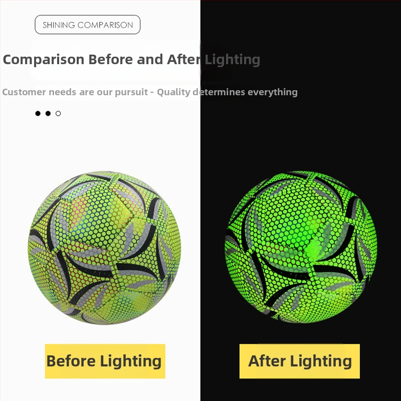 TPU jalgpall, masinõmblus, helendav fluorestseeruv ja peegeldav pind, kohandatud logo