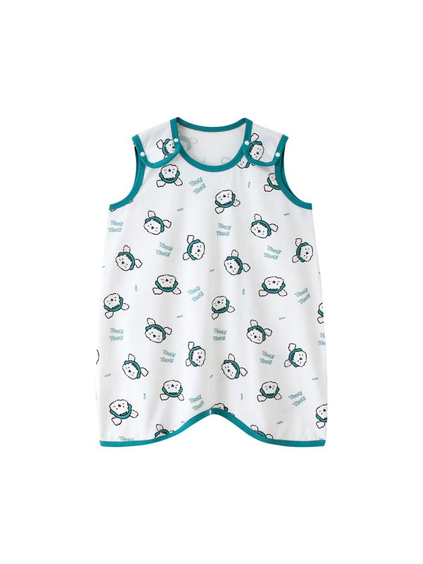 Bērnu vasaras miega somas 3–8 gadiem, kokvilnas audums 95%+, iekšējā daļa un pildījums no kokvilnas, karikatūras raksts, antibakteriāls, bez piedurknēm