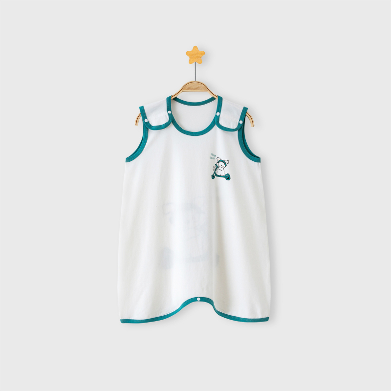 Bērnu vasaras miega somas 3–8 gadiem, kokvilnas audums 95%+, iekšējā daļa un pildījums no kokvilnas, karikatūras raksts, antibakteriāls, bez piedurknēm