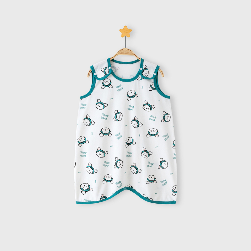 Bērnu vasaras miega somas 3–8 gadiem, kokvilnas audums 95%+, iekšējā daļa un pildījums no kokvilnas, karikatūras raksts, antibakteriāls, bez piedurknēm