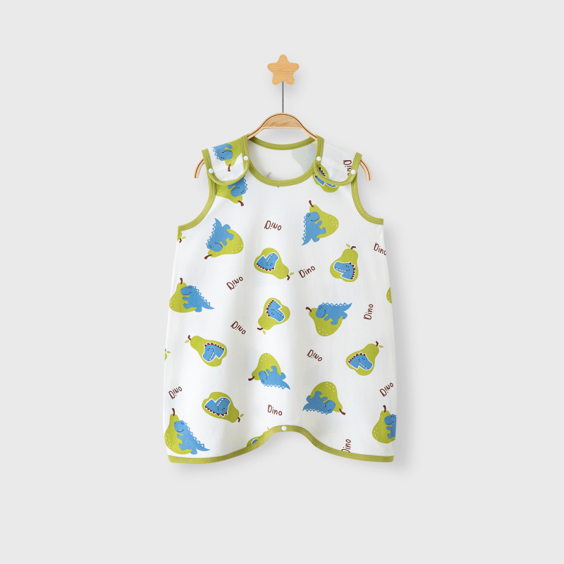 Bērnu vasaras miega somas 3–8 gadiem, kokvilnas audums 95%+, iekšējā daļa un pildījums no kokvilnas, karikatūras raksts, antibakteriāls, bez piedurknēm