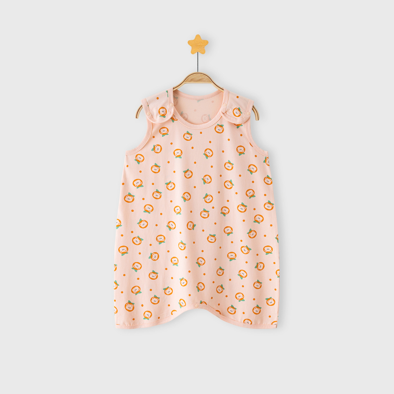 Bērnu vasaras miega somas 3–8 gadiem, kokvilnas audums 95%+, iekšējā daļa un pildījums no kokvilnas, karikatūras raksts, antibakteriāls, bez piedurknēm