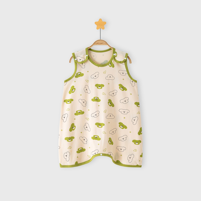 Bērnu vasaras miega somas 3–8 gadiem, kokvilnas audums 95%+, iekšējā daļa un pildījums no kokvilnas, karikatūras raksts, antibakteriāls, bez piedurknēm