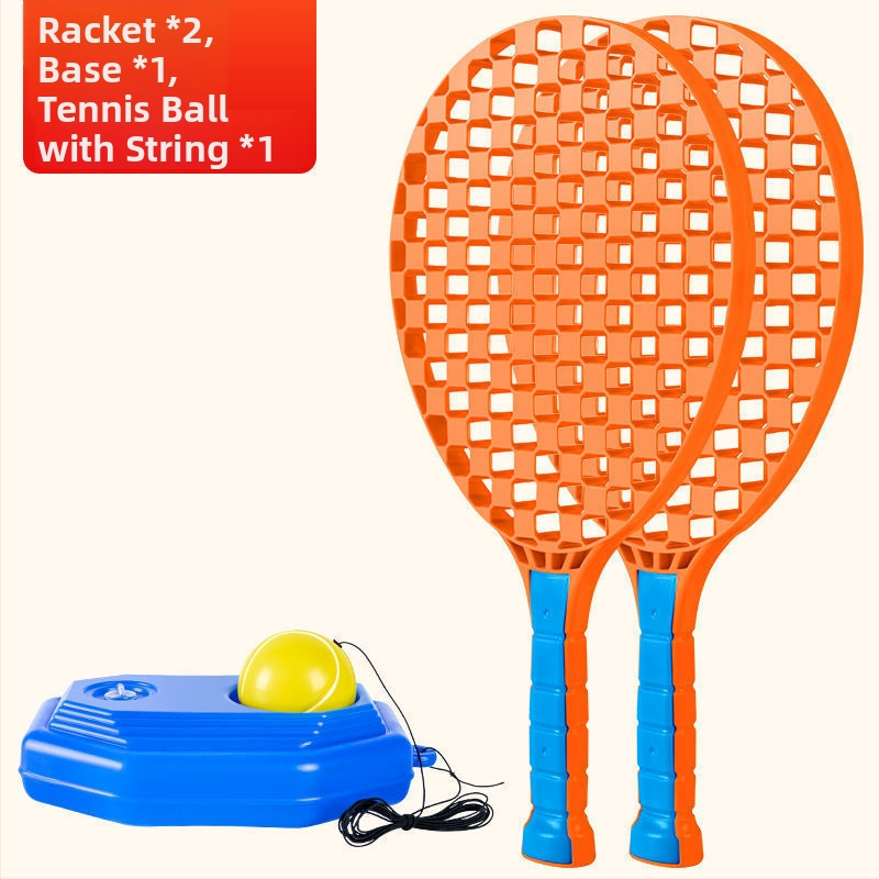 Tenisa treneris – interaktīva rotaļa ar virknes atgriešanos, komplekts tenisa raketēm iesācējiem, no plastmasas