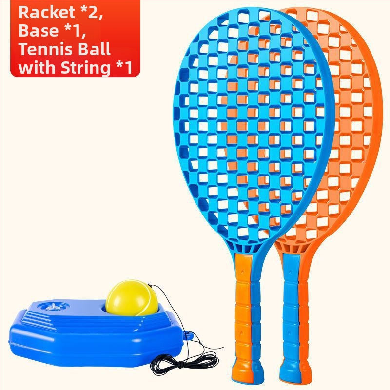 Tenisa treneris – interaktīva rotaļa ar virknes atgriešanos, komplekts tenisa raketēm iesācējiem, no plastmasas
