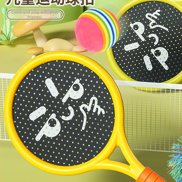 Bērnu tenisa rakete lēcienam — iekšējie sporta veidi, ģimenes spēle, ārējai apmācībai komplekts, kods F99t58s8ss87m6, Materiāls: zīda zieds, Kategorija: Teniss