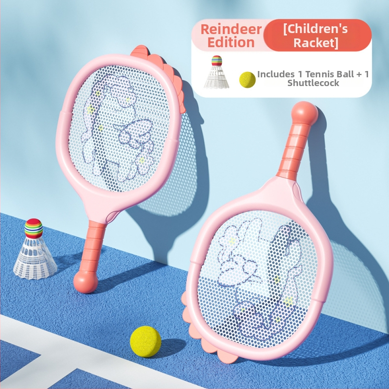Bērnu tenisa rakete lēcienam — iekšējie sporta veidi, ģimenes spēle, ārējai apmācībai komplekts, kods F99t58s8ss87m6, Materiāls: zīda zieds, Kategorija: Teniss