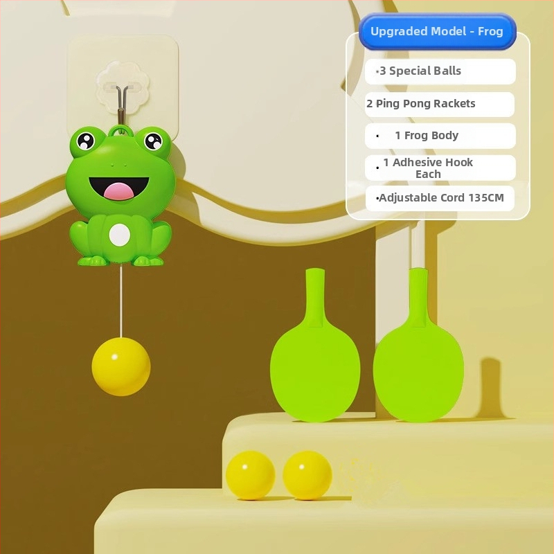 Bērnu galda tenisa trenažieris - iekšējais pakarināmais trenažieris roku-acu koordinācijai, interaktīvs ar vecākiem, PP materiāls - Kategorija: Galda teniss - Piemērots fitnesam un izklaidei