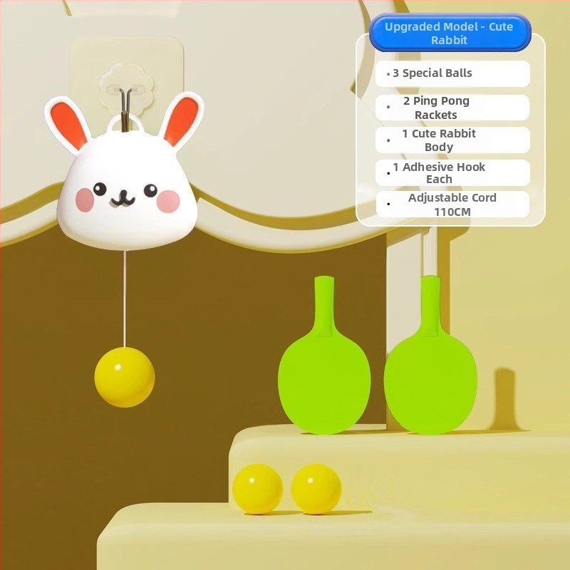 Bērnu galda tenisa trenažieris - iekšējais pakarināmais trenažieris roku-acu koordinācijai, interaktīvs ar vecākiem, PP materiāls - Kategorija: Galda teniss - Piemērots fitnesam un izklaidei