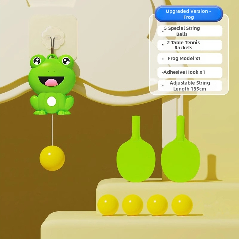 Bērnu galda tenisa trenažieris - iekšējais pakarināmais trenažieris roku-acu koordinācijai, interaktīvs ar vecākiem, PP materiāls - Kategorija: Galda teniss - Piemērots fitnesam un izklaidei