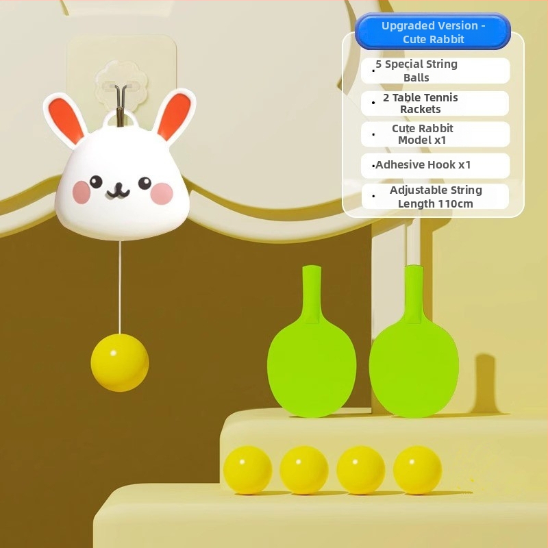 Bērnu galda tenisa trenažieris - iekšējais pakarināmais trenažieris roku-acu koordinācijai, interaktīvs ar vecākiem, PP materiāls - Kategorija: Galda teniss - Piemērots fitnesam un izklaidei