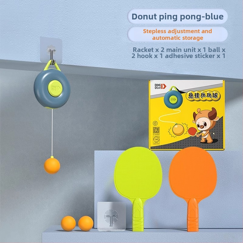 Bērnu galda tenisa trenažieris - iekšējais pakarināmais trenažieris roku-acu koordinācijai, interaktīvs ar vecākiem, PP materiāls - Kategorija: Galda teniss - Piemērots fitnesam un izklaidei
