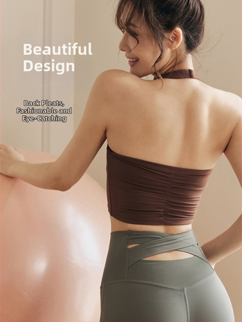 Jaunietēm paredzēts augstas intensitātes sieviešu sporta krūšturis, haltera kakls, muguras triecienizturīgs, galvenais materiāls: 80% nālons, oderējums: 20% spandekss, pilns kauss, plāns formējošs kauss, stipras dubultās siksnas