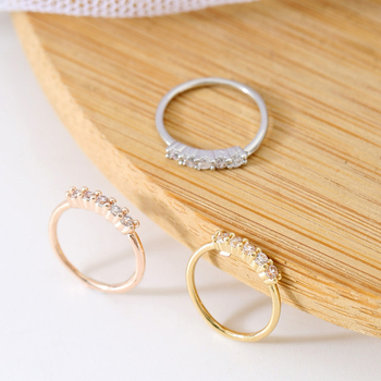 Nosni klip s cirkonima, bez piercinga, jednostavan ženski stil, geometrijski dizajn, bakrena podloga, elektropaliranje, Princeza serija