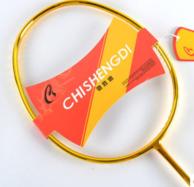 Raketa za badminton s karbonskim okvirom, težina 80–84 g, dizajn ravne glave, mogućnost prilagodbe, otisnuto logo