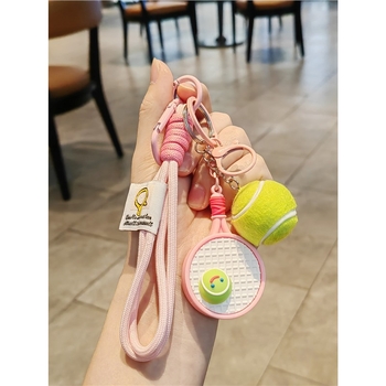 Teniso raketės raktų pakabukas — kūrybingas metalinis pakabukas, Jebeni