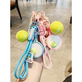 Teniso raketės raktų pakabukas — kūrybingas metalinis pakabukas, Jebeni