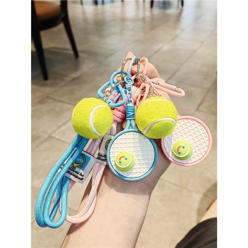 Teniso raketės raktų pakabukas — kūrybingas metalinis pakabukas, Jebeni