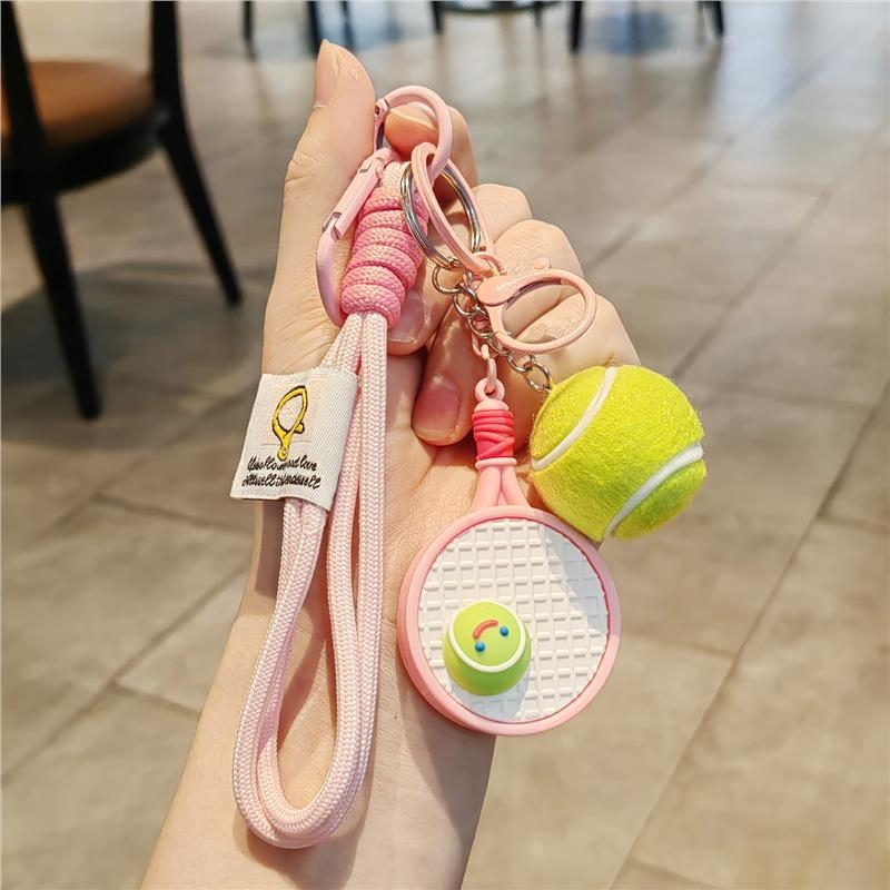 Teniso raketės raktų pakabukas — kūrybingas metalinis pakabukas, Jebeni