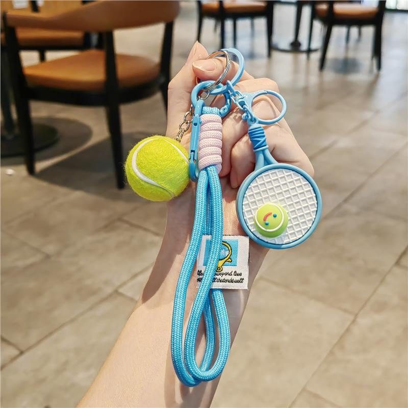 Teniso raketės raktų pakabukas — kūrybingas metalinis pakabukas, Jebeni