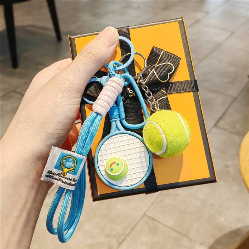 Teniso raketės raktų pakabukas — kūrybingas metalinis pakabukas, Jebeni