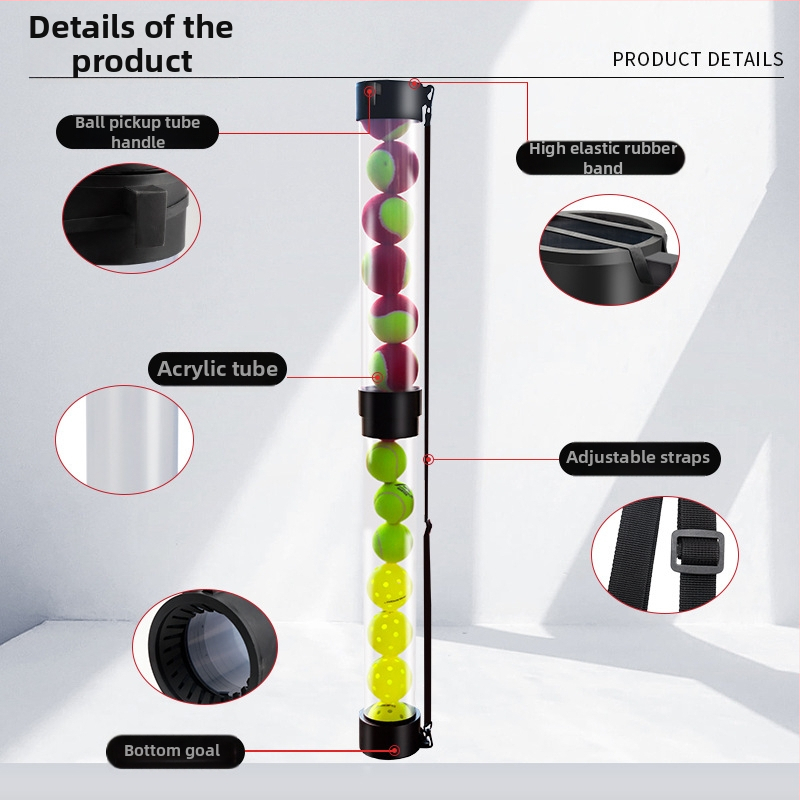 Teleskoopiline tennisepallide kogumispott – kaasaskantav, kergesti hoiustatav, kandmis käepide