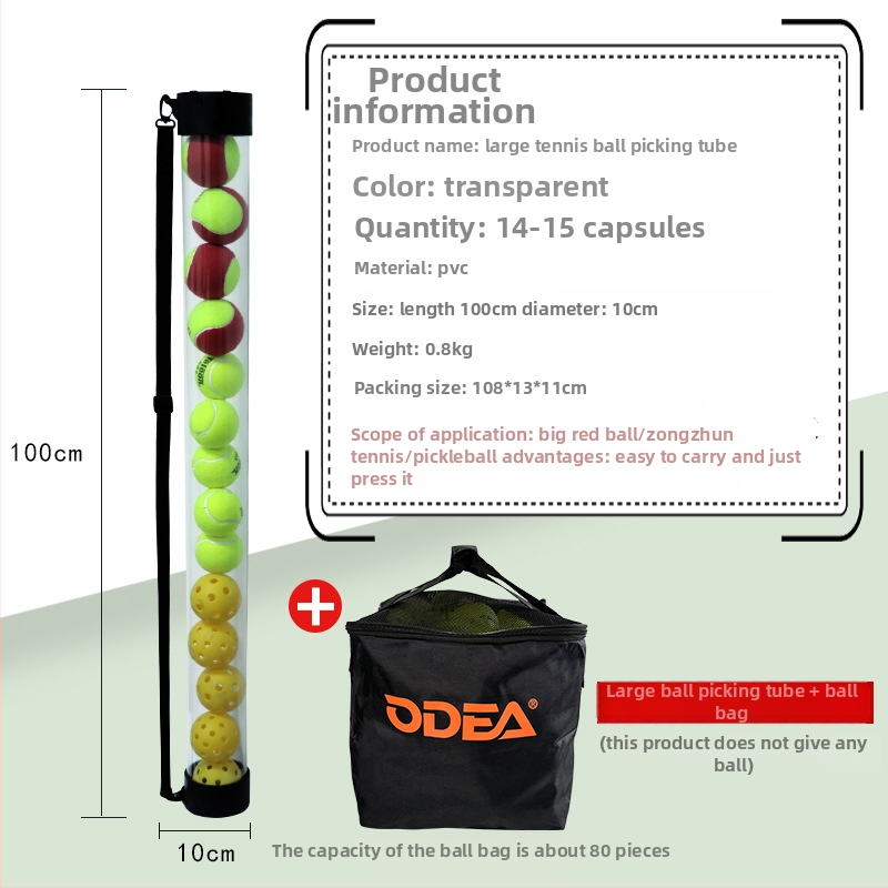 Teleskopinis teniso kamuolių rinktuvas kibiras – nešiojamas, lengvai laikomas, su nešiojimo rankena