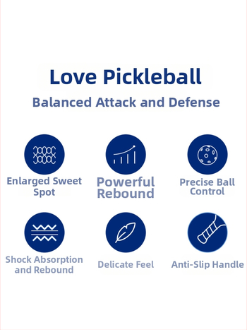 Kenier Bērnu profesionālais pickleball komplekts — iesācēju līmenis, poplar koks, 280 g uz nūju, 700 g pilnais komplekts