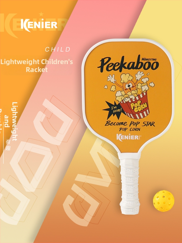 Kenier Bērnu profesionālais pickleball komplekts — iesācēju līmenis, poplar koks, 280 g uz nūju, 700 g pilnais komplekts