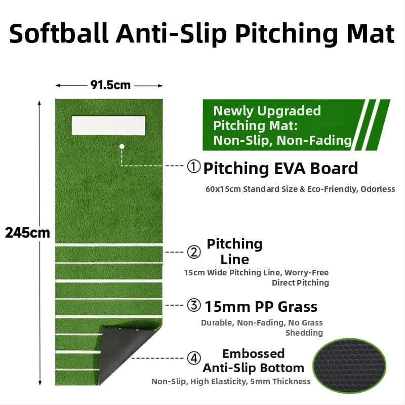 Baseballová a softball tréningová podložka - protišmyková, ľahko prenosná, s možnosťou tlače loga, materiál: pp+EVA