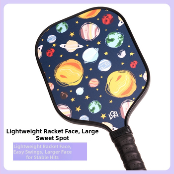 Bērnu pickleball nūja | Fiberglass konstrukcija | 185 g | Ietver 1 nūju un 5 bumbas vienam spēlei vai 1 iepakojumu ar 10 bumbām divām spēlēm