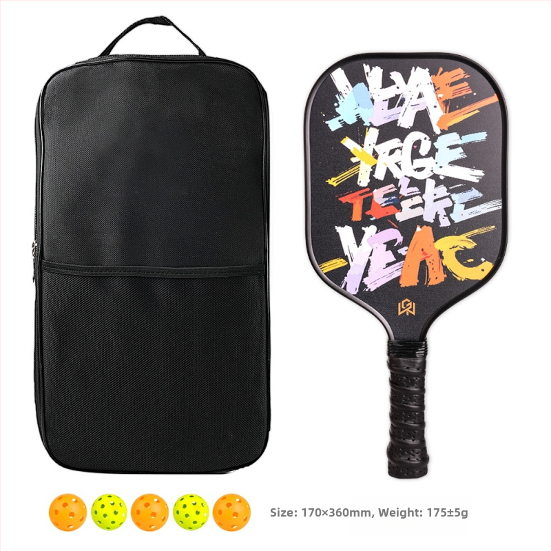 Bērnu pickleball nūja | Fiberglass konstrukcija | 185 g | Ietver 1 nūju un 5 bumbas vienam spēlei vai 1 iepakojumu ar 10 bumbām divām spēlēm