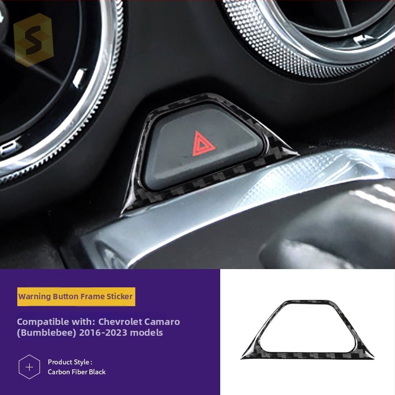 Interjera oglekļa šķiedras līmējamais komplekts dekoratīvām uzlīmēm Chevrolet Camaro (16-23), modelis Djxfl013–djxfl066, zīmols Salsa carbon fiber, logotipa drukāšana iespējama, pielāgošana