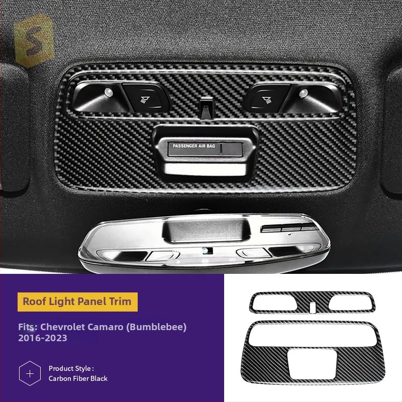 Interjera oglekļa šķiedras līmējamais komplekts dekoratīvām uzlīmēm Chevrolet Camaro (16-23), modelis Djxfl013–djxfl066, zīmols Salsa carbon fiber, logotipa drukāšana iespējama, pielāgošana