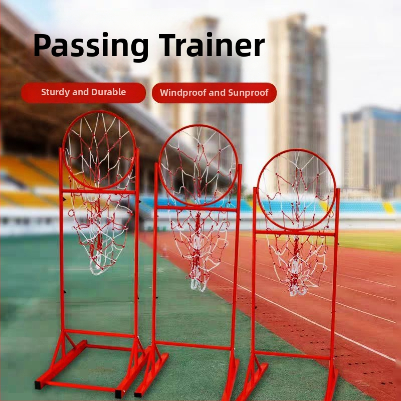 Stativ de antrenament baschet pentru pase și aruncări de la trei puncte, cadru din oțel inoxidabil, destinat sălii de sport