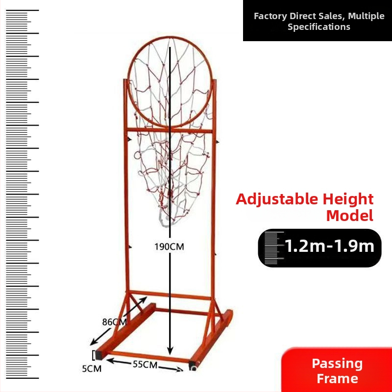 Stativ de antrenament baschet pentru pase și aruncări de la trei puncte, cadru din oțel inoxidabil, destinat sălii de sport
