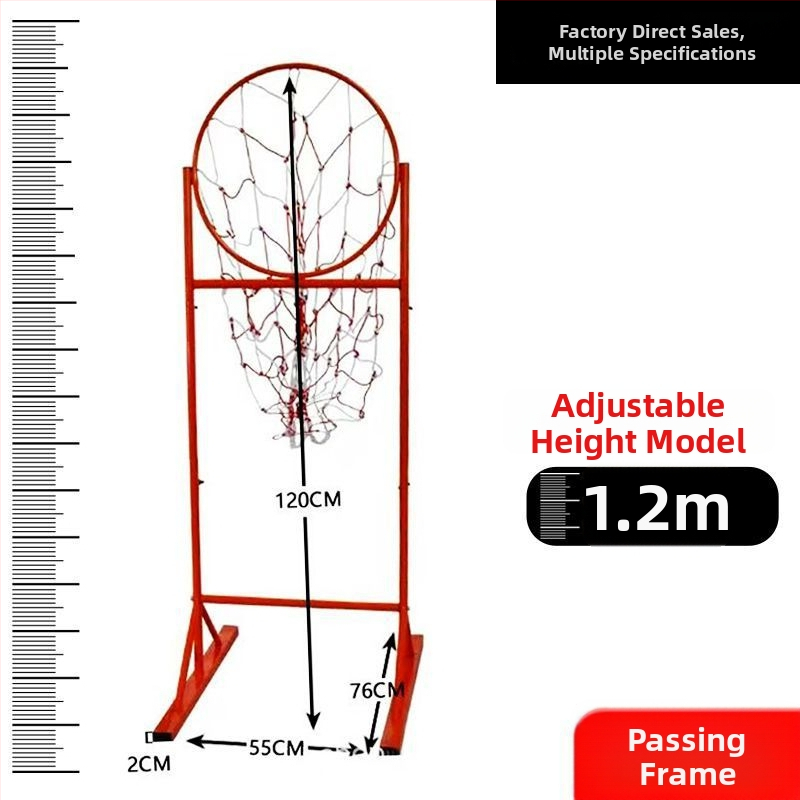 Stativ de antrenament baschet pentru pase și aruncări de la trei puncte, cadru din oțel inoxidabil, destinat sălii de sport