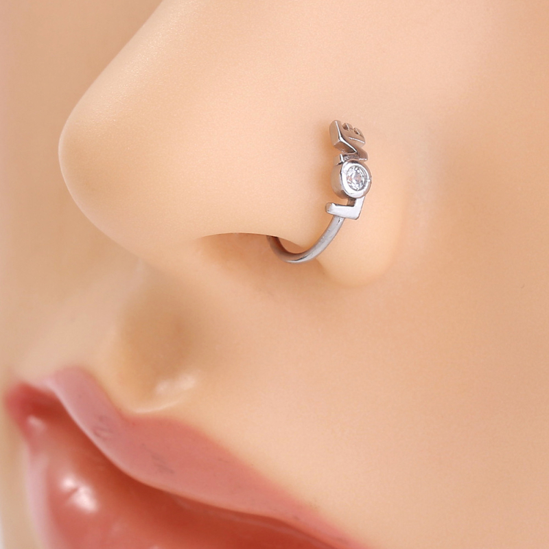 Nooxian inel nazal clip, placare electroplatină cu cupru-zircon, stil geometric, unisex