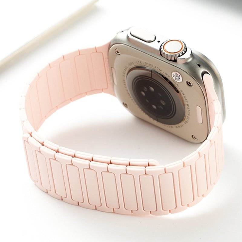 FKFM Λωρίδα ρολογιού από σιλικόνη με μαγνητικό κούμπωμα, αθλητικό στυλ, συμβατή με Apple Watch