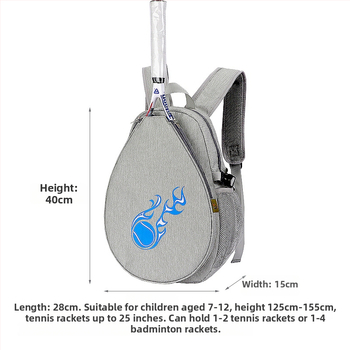 WPOLE Bērnu sporta soma badmintonam/tenisam — Oxford audums, pielāgošana pēc pasūtījuma, licencēta privātā zīmola etiķete