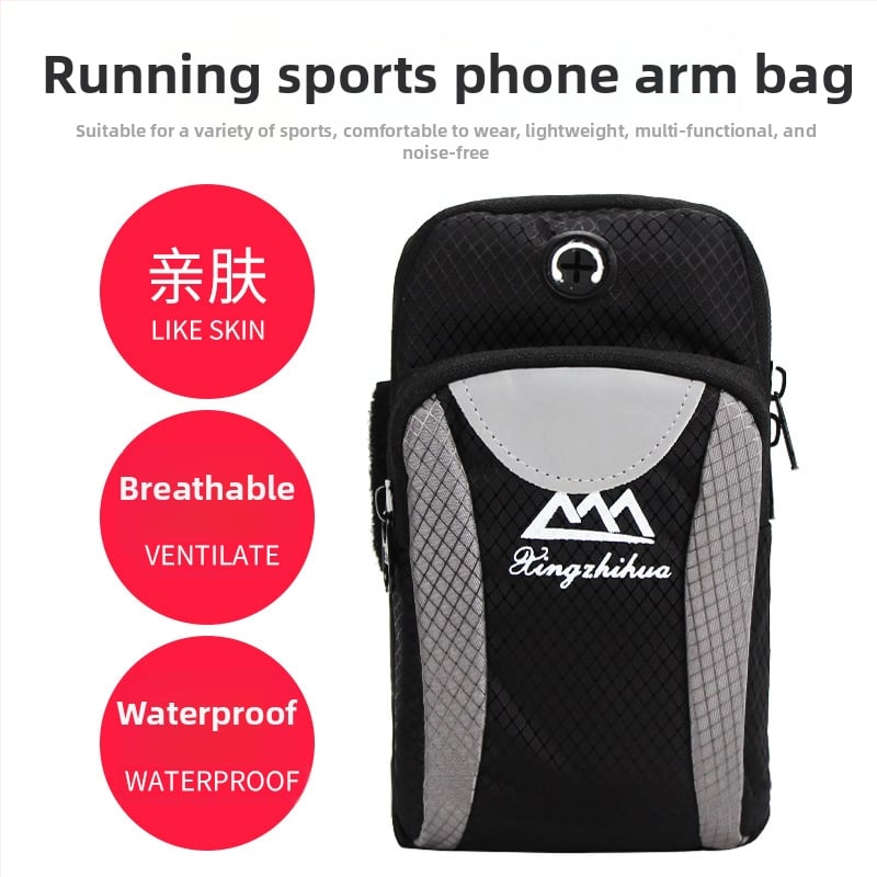 Телефонен джоб за ръката по време на бягане, унисекс, дишащ, водоустойчив, ултралек, плат Оксфорд