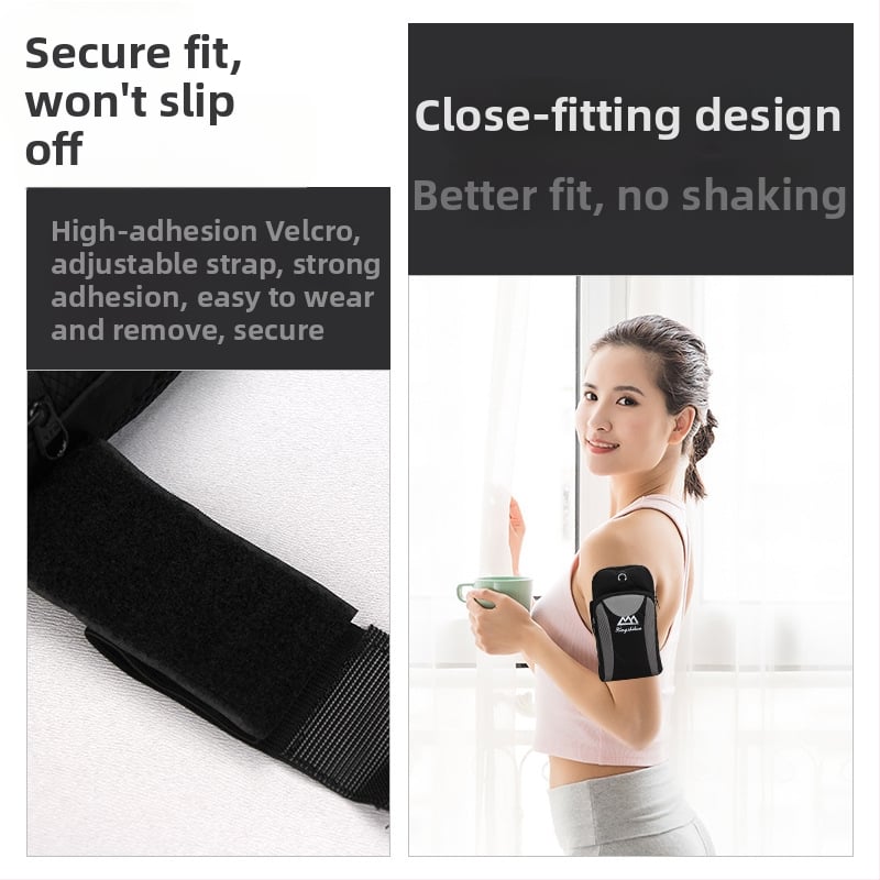 Телефонен джоб за ръката по време на бягане, унисекс, дишащ, водоустойчив, ултралек, плат Оксфорд