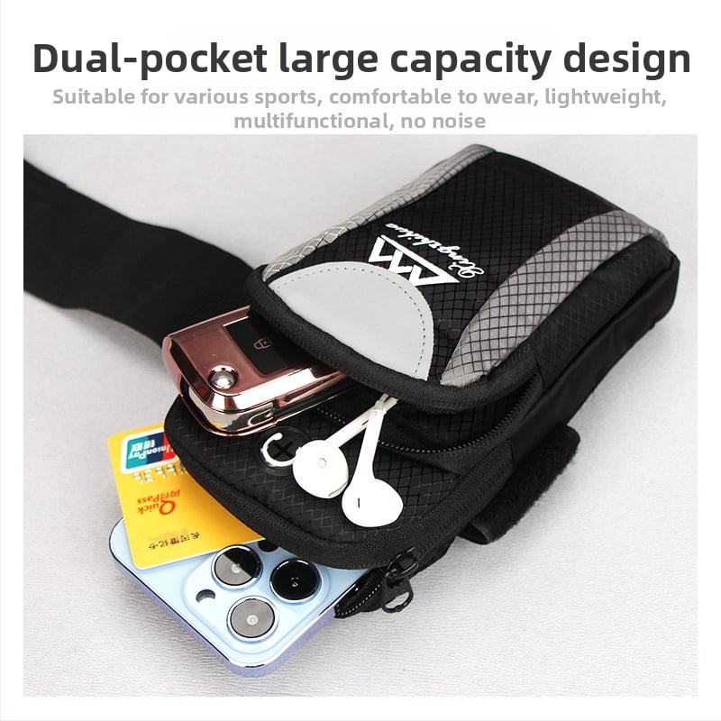 Телефонен джоб за ръката по време на бягане, унисекс, дишащ, водоустойчив, ултралек, плат Оксфорд