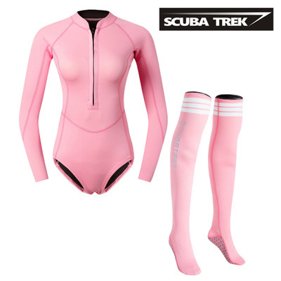 Sieviešu neoprēna niršanas tops viengabala, garām piedurknēm, plūšanai un niršanai, silts, saules aizsardzība