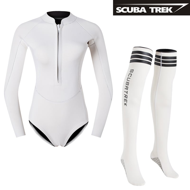 Sieviešu neoprēna niršanas tops viengabala, garām piedurknēm, plūšanai un niršanai, silts, saules aizsardzība