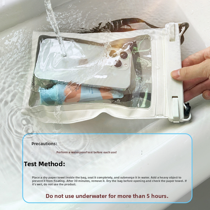 Vodootporna torbica za telefon s crossbody remenom, PVC, otisak logotipa, prilagodljiva, velik kapacitet, za plivanje, ronjenje i drift